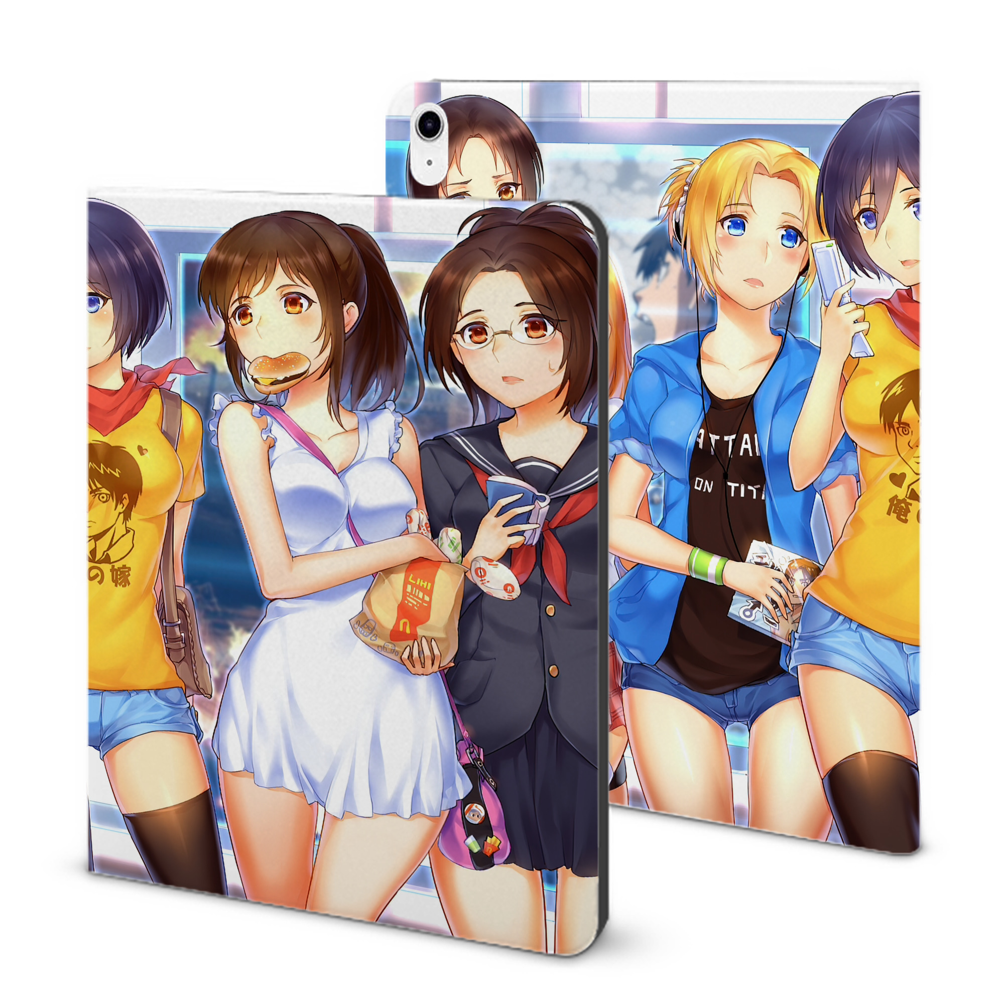 （画像用） 進撃の巨人 Attack on Titan IPad ケース ブック型 PUレザー TPU 耐衝撃 軽量 薄型 ペン収納なし 全面保護 IPad 各モデル対応